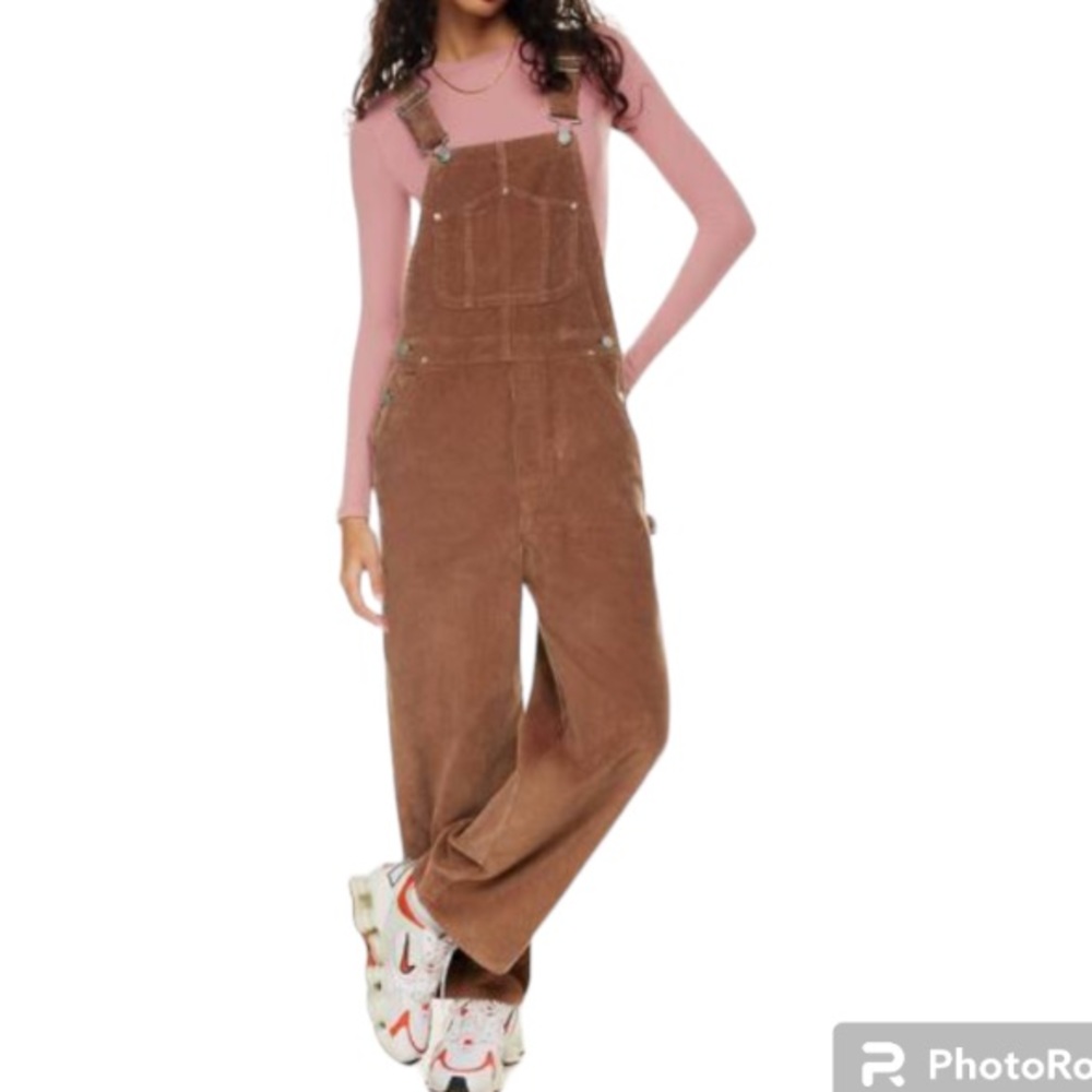 Sunday Best Camel Tan 💯 Cotton Corduroy Overall Size S